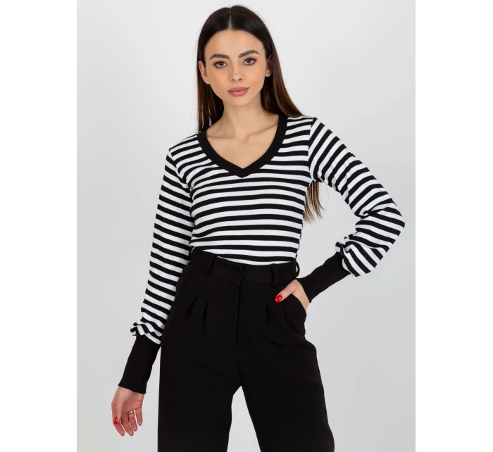 Bluzka RV BZ model 21786303 czarno biały - FPrice Bluzka RV BZ model 21786303 czarno biały - FPrice