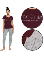 Dámske pyžamo Horoscope 40115-93X Bordeaux / Grey - Henderson Ladies