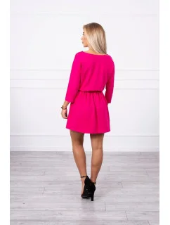 Flitrové vreckové šaty fuchsiovej farby 15490 - Kesi