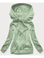 Dámská tepláková mikina v pistáciové barvě model 17969090 - J.STYLE Dámská tepláková mikina v pistáciové barvě model 17969090 - J.STYLE