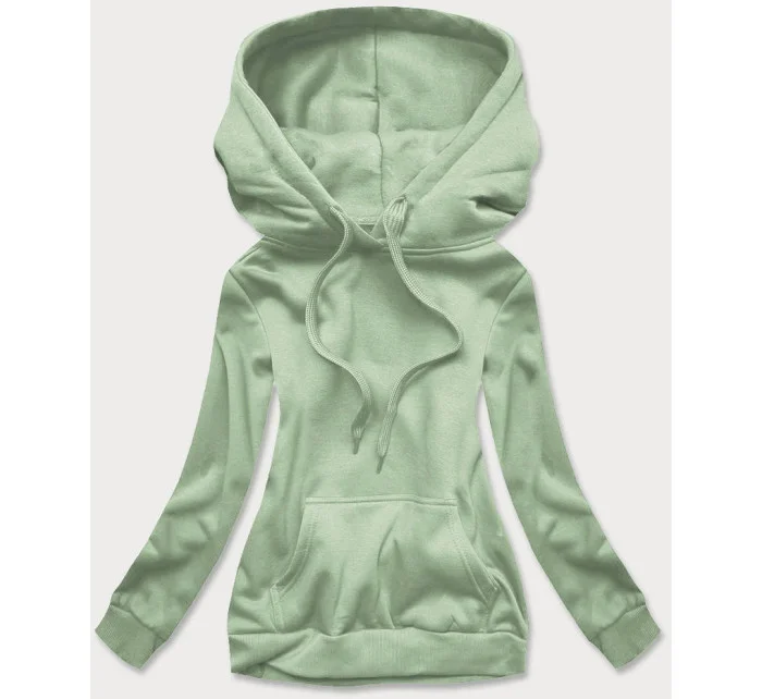 Dámská tepláková mikina v pistáciové barvě model 17969090 - J.STYLE Dámská tepláková mikina v pistáciové barvě model 17969090 - J.STYLE