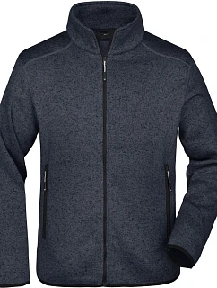 JN Pánská pletená fleecová bunda 02.0 dark grey model 22489551 - Daiber