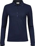Tee Jays TJ 146 Dámske luxusné elastické polo tričko z piqué 18.0146 tmavomodré