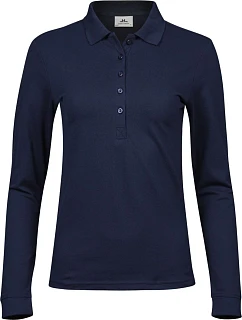 Tee Jays TJ 146 Dámske luxusné elastické polo tričko z piqué 18.0146 tmavomodré