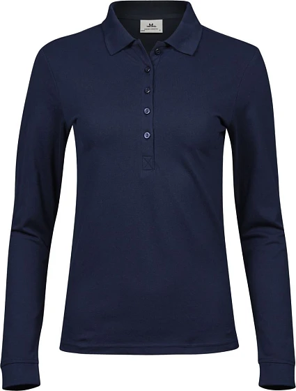 Tee Jays TJ 146 Dámske luxusné elastické polo tričko z piqué 18.0146 tmavomodré