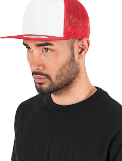 Flexfit 6006 5-panelová čiapka typu Trucker 55.6006 červená/biela/červená