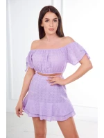 Vyšívaná sada vo fialovej farbe