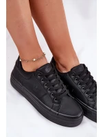 Kožené Tenisky Dámské Na Platformě Big Star Černé model 21693041 - Big Star Shoes Kožené Tenisky Dámské Na Platformě Big Star Černé model 21693041 - Big Star Shoes