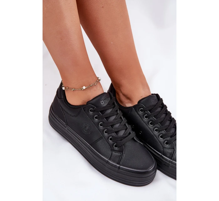 Kožené Tenisky Dámské Na Platformě Big Star Černé model 21693041 - Big Star Shoes Kožené Tenisky Dámské Na Platformě Big Star Černé model 21693041 - Big Star Shoes
