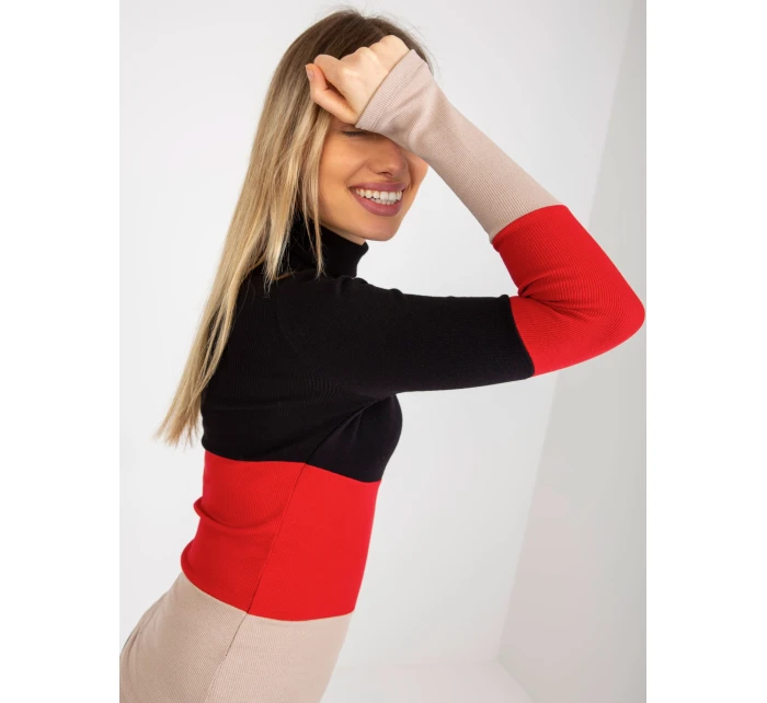 Blúzka RV BZ 8465 1.86P čierno-červená Blúzka RV BZ 8465 1.86P čierno-červená