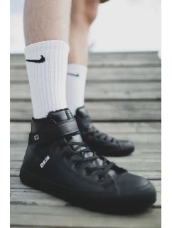 Pánske zateplené tenisky na vysokom podpätku Big Star - čierne