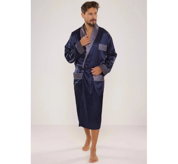 Pánsky župan Adam Satyna 940 Dark blue - De Lafense