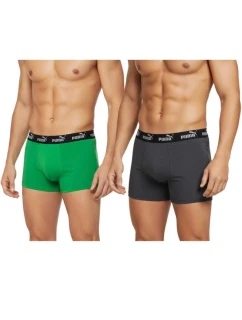Pánske boxerky Puma 2-Pack zelená šedá pohodlná bavlna