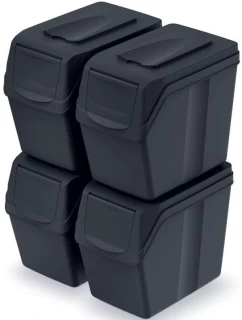 Odpadkový kôš 20 l SORTIBOX SET4 PACK ANTHRACITE - koniec detské
