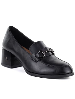 Dámske kožené čižmy na podpätku lord black Vinceza 18116