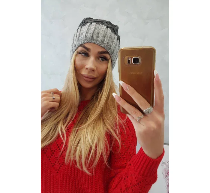 Milano fleecová čiapka K203 graphite+grey Milano fleecová čiapka K203 graphite+grey