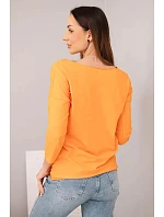 Dámska blúzka s lodičkovým výstrihom oranžová