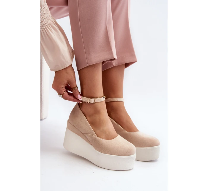 Damskie Espadryle Na Koturnie Jasnobeżowe Malla Damskie Espadryle Na Koturnie Jasnobeżowe Malla