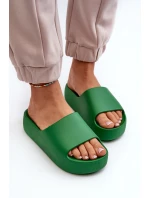 Damskie Klapki Na Grubej Podeszwie Zielone Oreithano Damskie Klapki Na Grubej Podeszwie Zielone Oreithano
