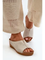 Pohodlné Dámské Sandály Na  Béžové model 21665731 - Inblu