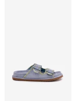 Dámské Pantofle S A Ozdobným Modré model 21696583 - Boto