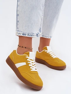 Dámské tenisky z imitace semiše žluté model 22133867 - Boto