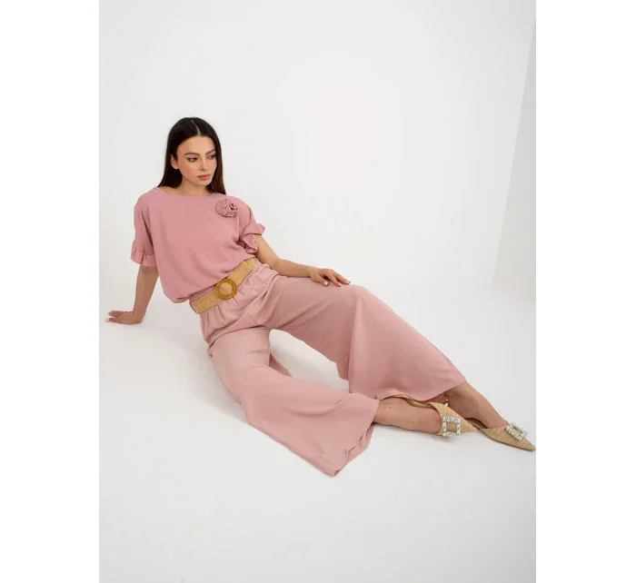 Spodnie DHJ SP model 18547140 jasny różowy - FPrice Spodnie DHJ SP model 18547140 jasny różowy - FPrice