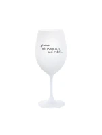 PROTOŽE BÝT PSYCHOLOG NENÍ PRDEL - bílá sklenice na víno 350 ml PROTOŽE BÝT PSYCHOLOG NENÍ PRDEL - bílá sklenice na víno 350 ml