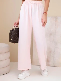 Široké nohavice svetlej púdrovo ružovej farby
