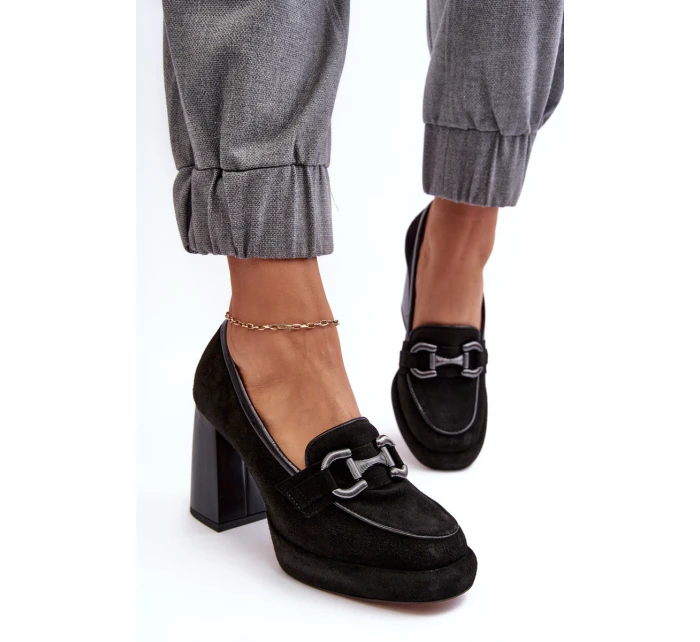 Kožené lodičky 2706 černé - Laura Messi