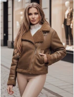 Kurtka damska SOFTSTILL zamszowa z kożuszkiem kamelowa FashionStreet TY4747z Kurtka damska SOFTSTILL zamszowa z kożuszkiem kamelowa FashionStreet TY4747z