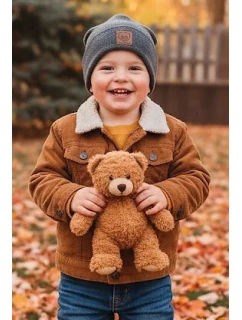 Noviti čiapky CP059 Medvedík Bavlnený chlapec