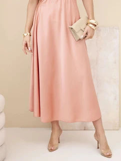 Dámská viskózová model 22025232 sukně tmavě meruňková - K-Fashion