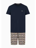 Pánske pyžamo 112101 4R583 18855 hnedé so vzorom - Emporio Armani Pánske pyžamo 112101 4R583 18855 hnedé so vzorom - Emporio Armani