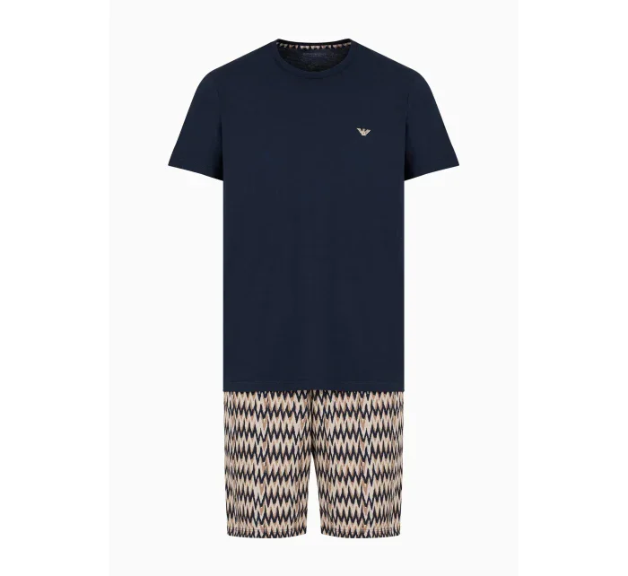 Pánske pyžamo 112101 4R583 18855 hnedé so vzorom - Emporio Armani Pánske pyžamo 112101 4R583 18855 hnedé so vzorom - Emporio Armani