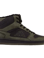 Pánske zimné členkové topánky s kožušinou 243374 3111 Tmavo zelená s čiernou - Kappa