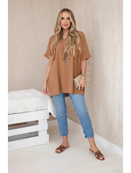 Oversized halenka s přívěskem Velbloud Oversized halenka s přívěskem Velbloud