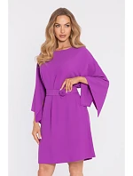 Šaty s ozdobnými širokými rukávy model 22040603 - Moe