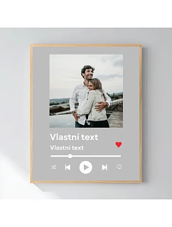 Personalizovaný magický fotorámik – 40x50 – hudobný prehrávač