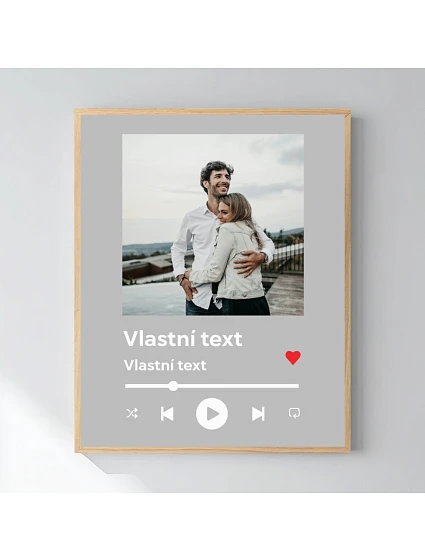 Personalizovaný magický fotorámik – 40x50 – hudobný prehrávač