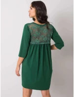 Dámské šaty RV SK model 20727672 tmavě zelené - Rue Paris