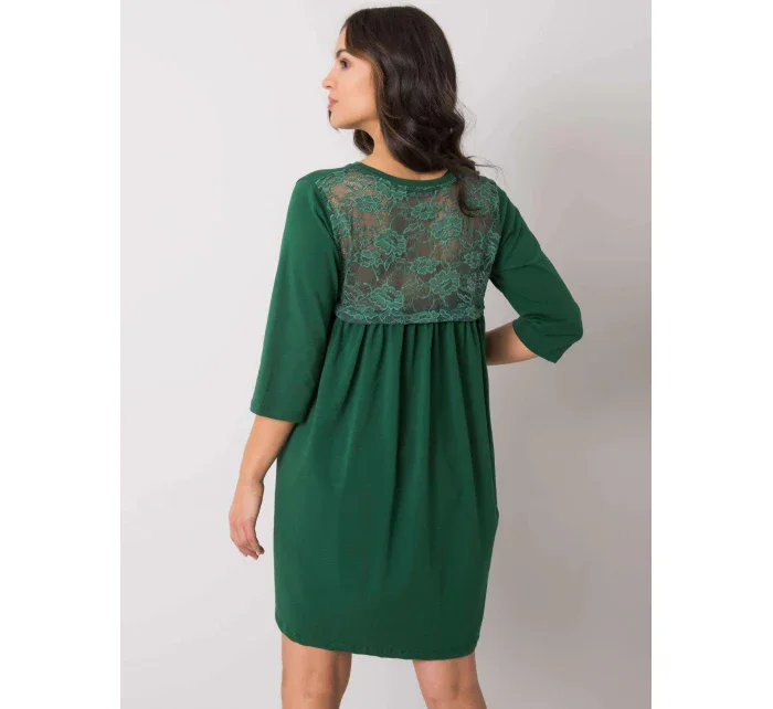 Dámské šaty RV SK model 20727672 tmavě zelené - Rue Paris