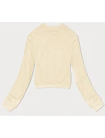 Dámska tenká krátka mikina ecru (8B938-67+132) - J.Style