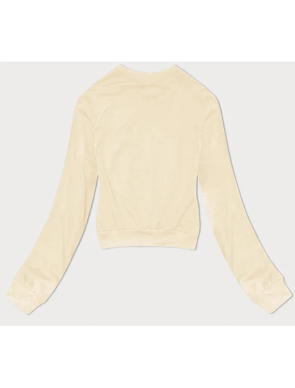 Dámská tenká krátká mikina ecru  model 22126386 - J.STYLE