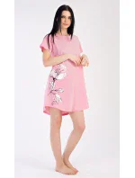 Dámská noční košile s krátkým rukávem model 18831621 - Vienetta Dámská noční košile s krátkým rukávem model 18831621 - Vienetta