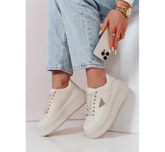 Dámske tenisky na platforme SNIKPIK beige FashionStreet ZY0927