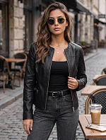 Kurtka damska z ekoskóry czarna model 22347442 - FashionStreet