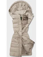 Dámska mikina bez rukávov v béžovej farbe (CAN-860)