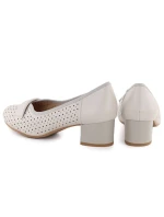 Dámské béžové ažurové lodičky model 22009336 - JEZZI