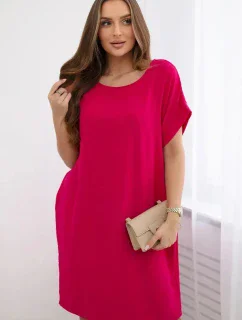 Šaty s fuchsiovými vreckami